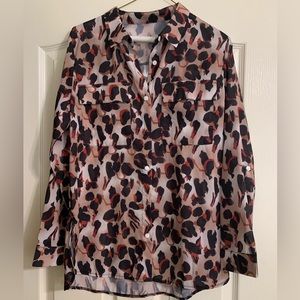 Size medium leopard print blouse.